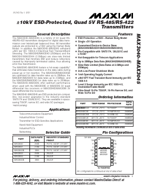 MAX3043CUE Datasheet PDF Maxim Integrated