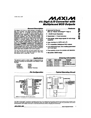 ICL7135CQI Datasheet PDF Maxim Integrated