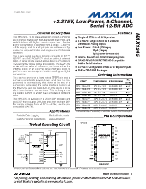 MAX1245B Datasheet PDF Maxim Integrated