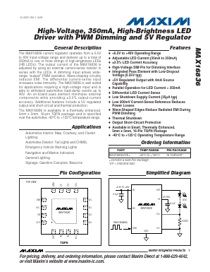 MAX16836 Datasheet PDF Maxim Integrated