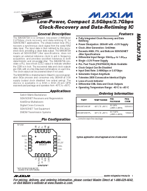 MAX3873A Datasheet PDF Maxim Integrated