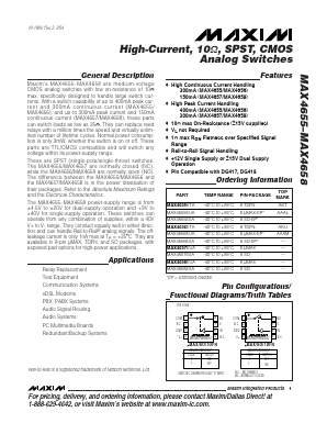 MAX4656ETA Datasheet PDF Maxim Integrated