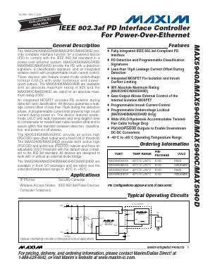 MAX5940AESA Datasheet PDF Maxim Integrated