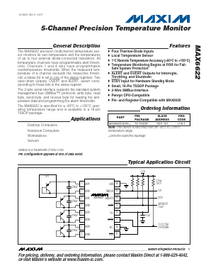 MAX6622 Datasheet PDF Maxim Integrated