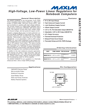 MAX8718ETA Datasheet PDF Maxim Integrated