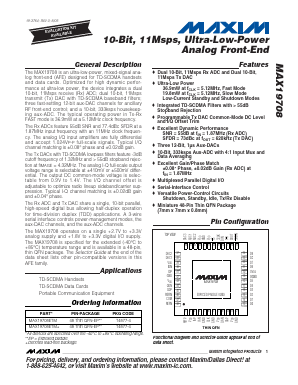 MAX19708ETM Datasheet PDF Maxim Integrated