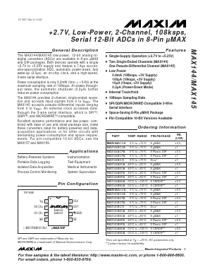 MAX144BC Datasheet PDF Maxim Integrated