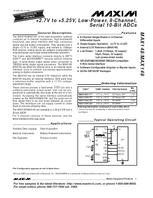 MAX148ACPP Datasheet PDF Maxim Integrated