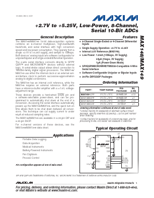 MAX149BEPP Datasheet PDF Maxim Integrated