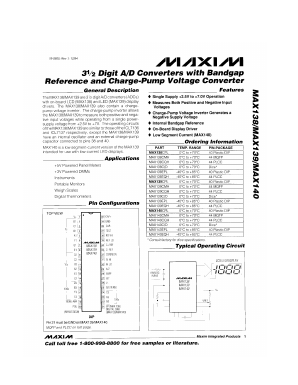 MAX139 Datasheet PDF Maxim Integrated