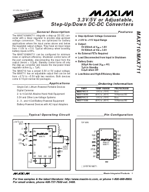 MAX711 Datasheet PDF Maxim Integrated