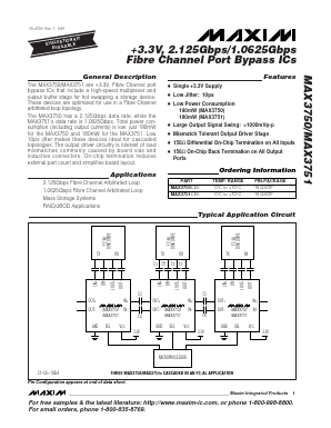 MAX3750CEE Datasheet PDF Maxim Integrated