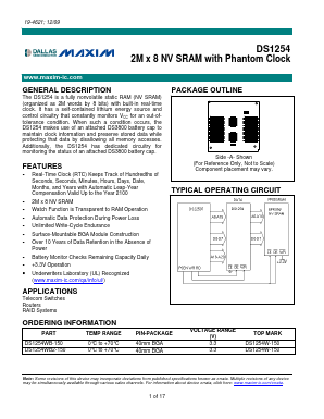 DS1254 Datasheet PDF Maxim Integrated