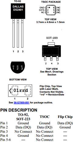 DS2401Z_06 Datasheet PDF Maxim Integrated