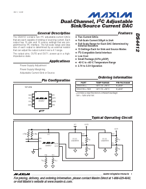 DS4412 Datasheet PDF Maxim Integrated