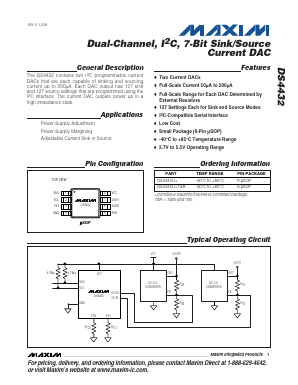 DS4432 Datasheet PDF Maxim Integrated