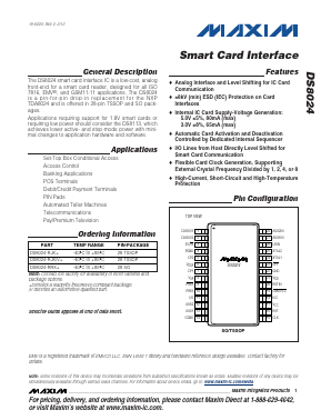DS8024-RJX/V Datasheet PDF Maxim Integrated