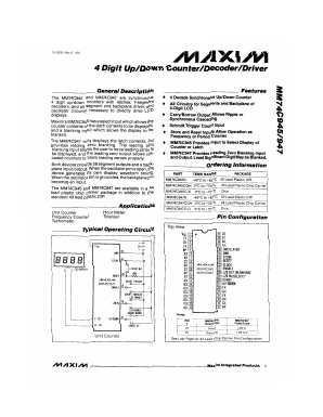 MM74C945C/D Datasheet PDF Maxim Integrated