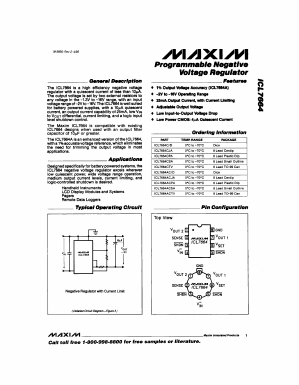 ICL7664 Datasheet PDF Maxim Integrated