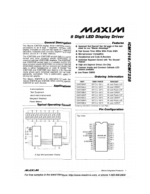 ICM7218CIPI Datasheet PDF Maxim Integrated
