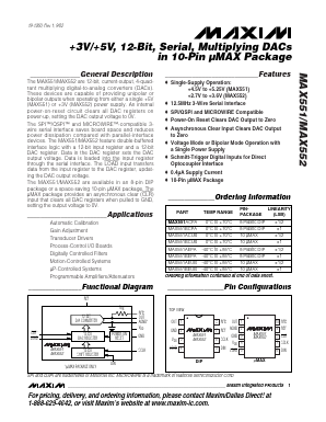MAX551ACPA Datasheet PDF Maxim Integrated