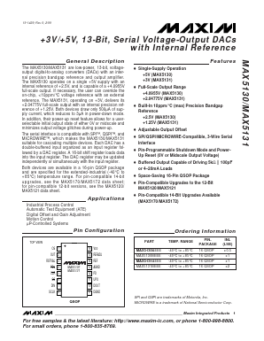 MAX5130BEEE Datasheet PDF Maxim Integrated