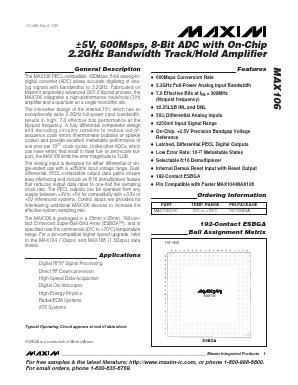 MAX106 Datasheet PDF Maxim Integrated