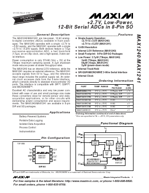 MAX1241 Datasheet PDF Maxim Integrated
