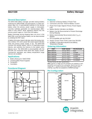 MAX1259C Datasheet PDF Maxim Integrated