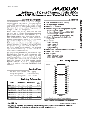 MAX1265BCEI Datasheet PDF Maxim Integrated