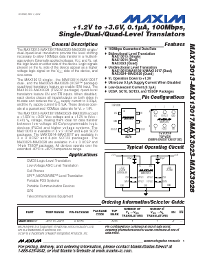 MAX13016 Datasheet PDF Maxim Integrated