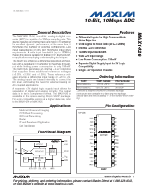 MAX1426EAI Datasheet PDF Maxim Integrated