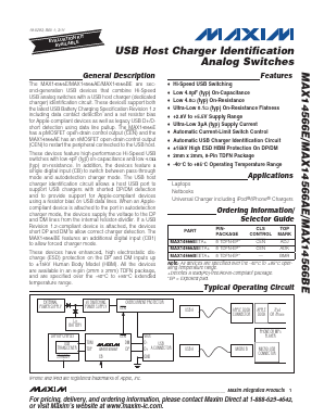 MAX14566EETA Datasheet PDF Maxim Integrated