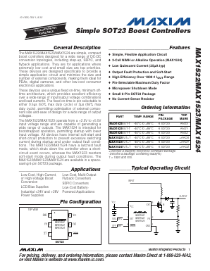 MAX1524EUT-T Datasheet PDF Maxim Integrated