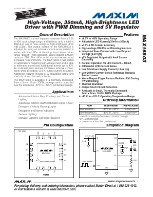 MAX16803 Datasheet PDF Maxim Integrated