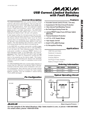 MAX1694EUB Datasheet PDF Maxim Integrated