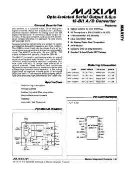 MAX171ACPE Datasheet PDF Maxim Integrated
