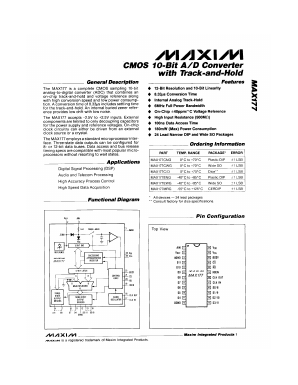 MAX177 Datasheet PDF Maxim Integrated