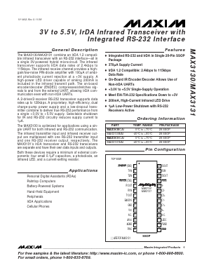 MAX3130EAI Datasheet PDF Maxim Integrated