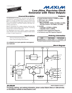 MAX3625ACUG Datasheet PDF Maxim Integrated