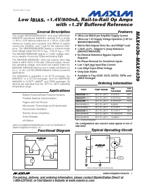 MAX4039EBL-T Datasheet PDF Maxim Integrated