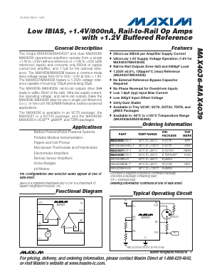 MAX4038EUA Datasheet PDF Maxim Integrated