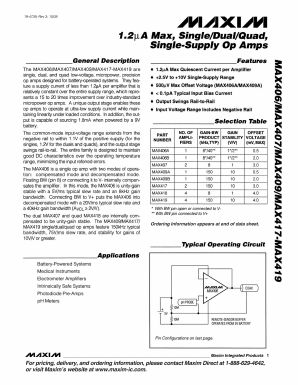 MAX409B Datasheet PDF Maxim Integrated