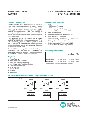 MAX4627EUK Datasheet PDF Maxim Integrated
