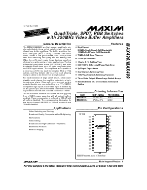 MAX499 Datasheet PDF Maxim Integrated