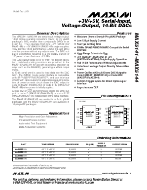 MAX5141 Datasheet PDF Maxim Integrated