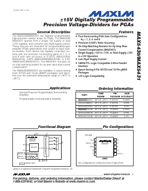 MAX5431 Datasheet PDF Maxim Integrated