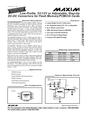MAX607ESA Datasheet PDF Maxim Integrated