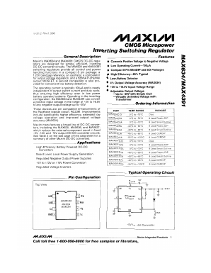 MAX634MJA Datasheet PDF Maxim Integrated
