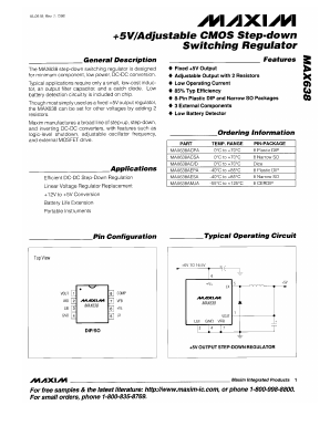 MAX638AC_D Datasheet PDF Maxim Integrated